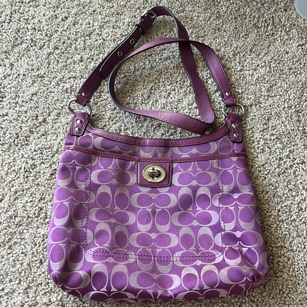 Purple Coach crossbody